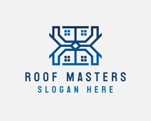 House Roofing Architect logo design