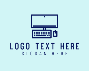 Keyboard - Minimalist Personal Computer logo design