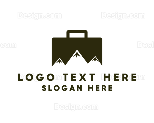 Travel Suitcase Mountain Logo