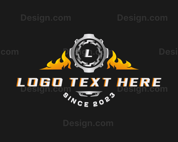 Industrial Gear Mechanic Logo