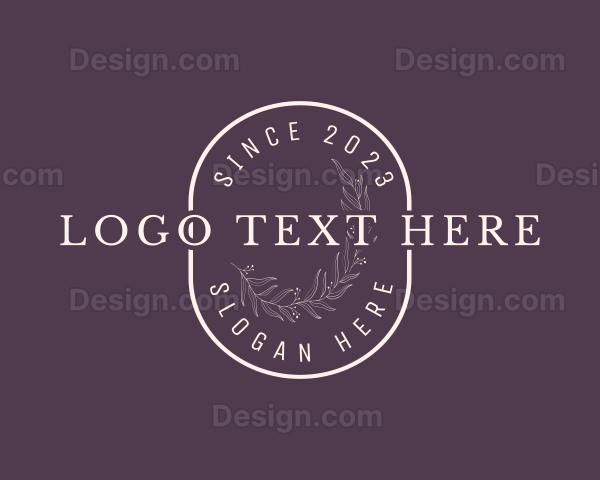 Boutique Floral Wordmark Logo