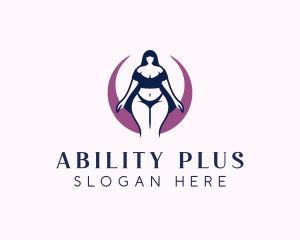 Sensual Underwear Woman logo design