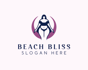 Sensual Underwear Woman logo design