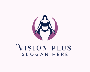 Sensual Underwear Woman logo design