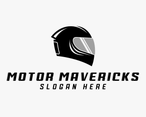 Motorcycle Helmet Rider logo design