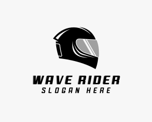 Motorcycle Helmet Rider logo design