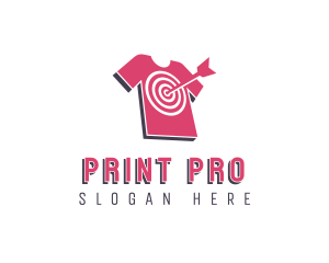 Bullseye Arrow Tshirt Printing logo design