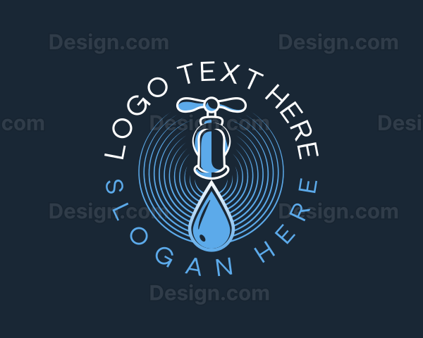 Faucet Water Droplet Logo