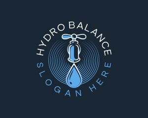 Faucet Water Droplet logo design