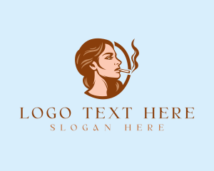 Beautiful Smoking Lady  logo