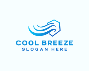 HVAC Cooling Wind logo design