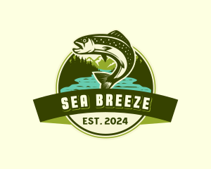 Marine Seafood Fishing logo design