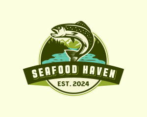 Marine Seafood Fishing logo design