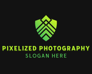 Shield Technology Security logo design