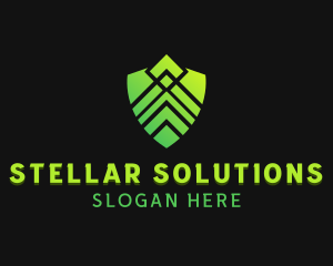 Shield Technology Security logo design