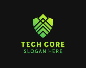 Shield Technology Security logo design