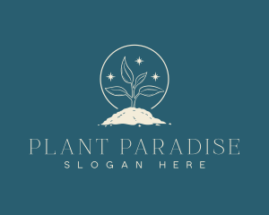 Seedling Plant Farm logo design