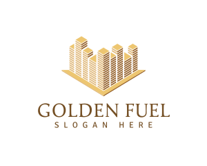 Golden Building Architecture logo design