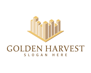 Golden Building Architecture logo design