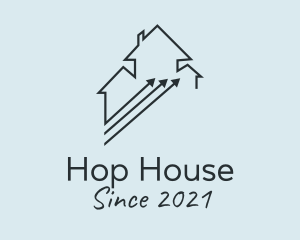 Minimalist Arrow House  logo design