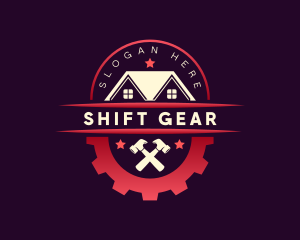 Roof Hammer Gear Renovation logo design