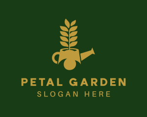 Golden Watering Can logo design