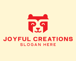 Happy Raccoon Bear logo