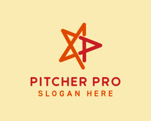 Star Letter P  logo design