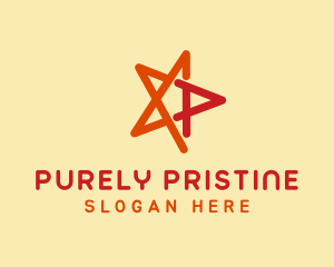 Star Letter P  logo design