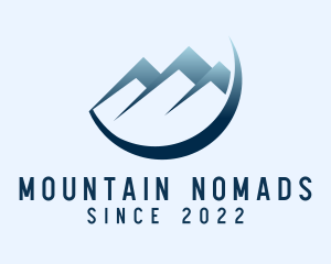 Outdoor Mountain Moon Camping logo design