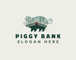 Pig Farming Livestock logo