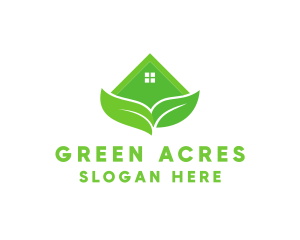 Green House Leaves logo design