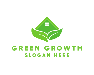 Green House Leaves logo design