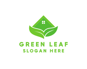 Green House Leaves logo design