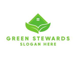 Green House Leaves logo design