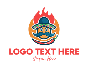 Spicy Chili Mexican logo design