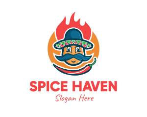 Spicy Chili Mexican logo design