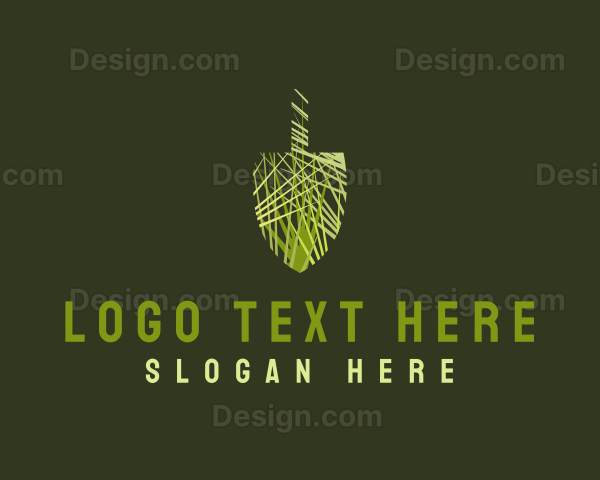 Grass Shovel Landscaping Logo