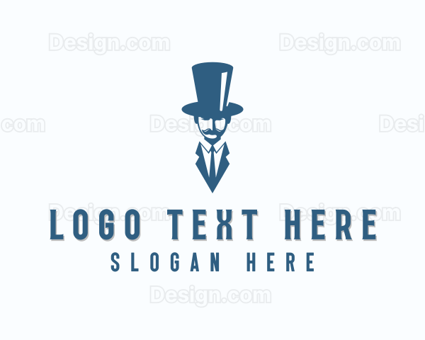 Fashion Top Hat Gentleman Logo