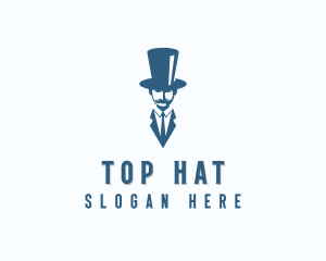 Fashion Top Hat Gentleman logo design