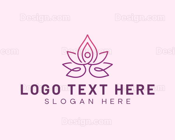 Floral Lotus Yoga Logo