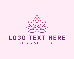 Floral Lotus Yoga logo