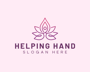 Floral Lotus Yoga Logo