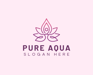 Floral Lotus Yoga logo design