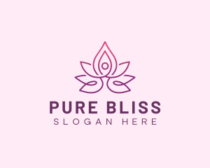 Floral Lotus Yoga logo design