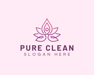 Floral Lotus Yoga logo