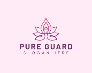 Floral Lotus Yoga logo design