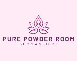 Floral Lotus Yoga logo design