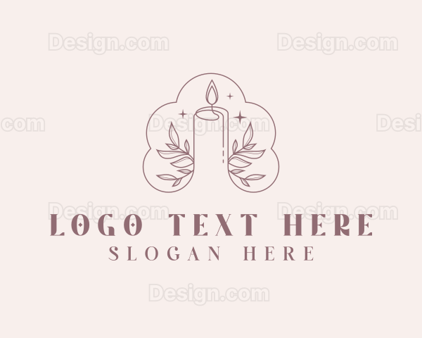 Decor Floral Candle Logo