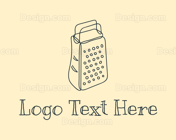 Cheese Grater Line Art Logo